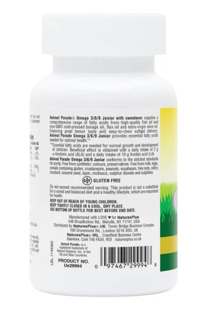 product image of Animal Parade® Omega 3/6/9 Junior Softgels containing Animal Parade® Omega 3/6/9 Junior Softgels